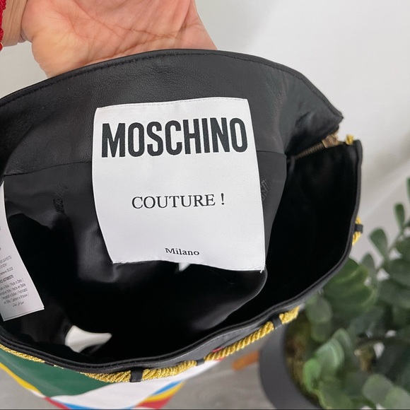 MOSCHINO COUTURE Multi Gold Rope Leather A-Line Mini Skirt Sz 6 NWT - Picture 8 of 13